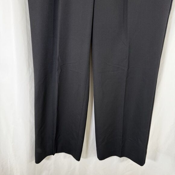 NWOT Talbots Dress Pants Women's 6P Black Pleated Pockets Straight Wool Blend - Picture 3 of 11